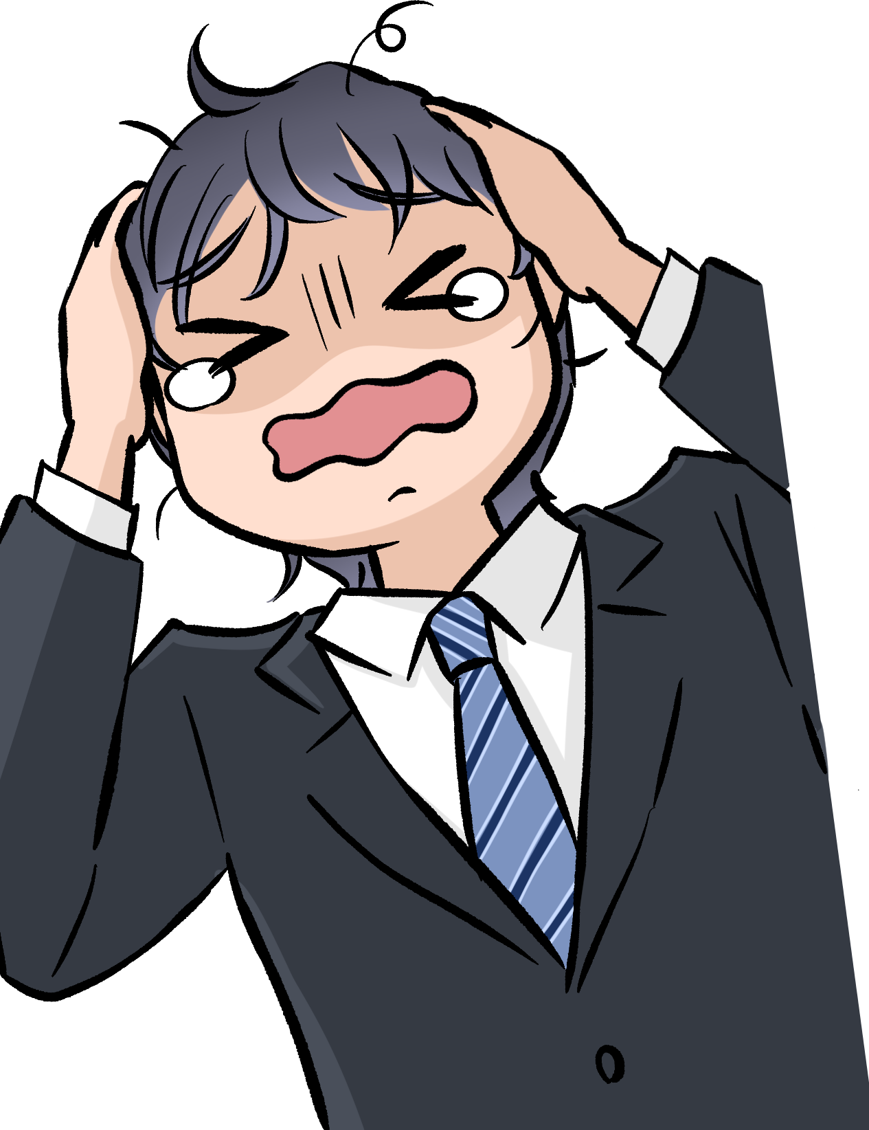 叫んでいる若手社員